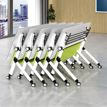 Mobile Strip Table Composition Training Institution Multifunction Folding Training Table Meeting Bar Table Chairs Tutoring Class Desks