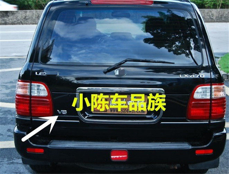 Suitable for Lexus Lx570 Rx Nx Gx460 470 Modified Rear Emblem Large Displacement V8 Metal Car Emblem