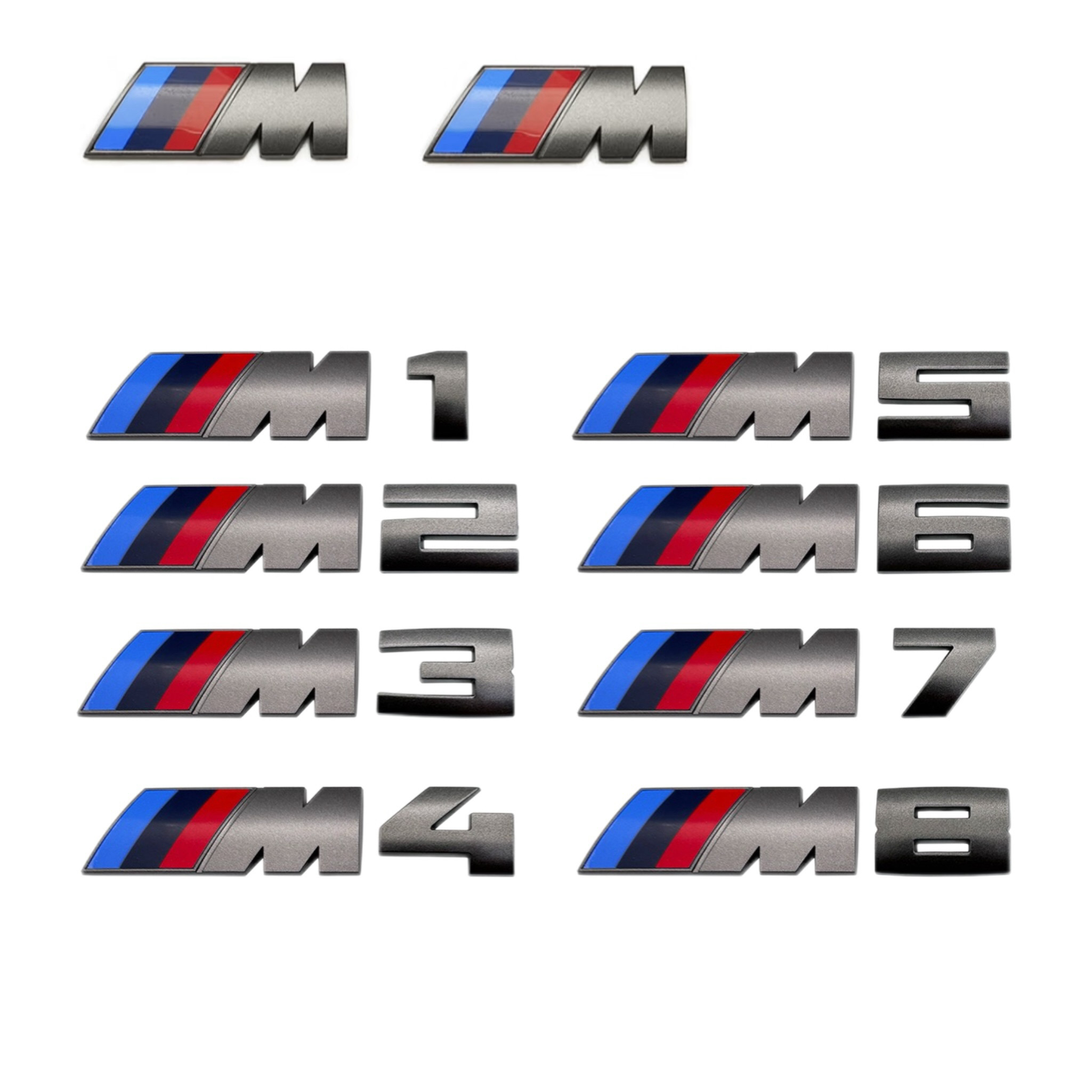 Suitable for Bmw Titanium Gray m Emblem X3X5 Three Series Five Series Seven Series Fender Side Emblem Tail Emblem m Persimmon Gray Modification