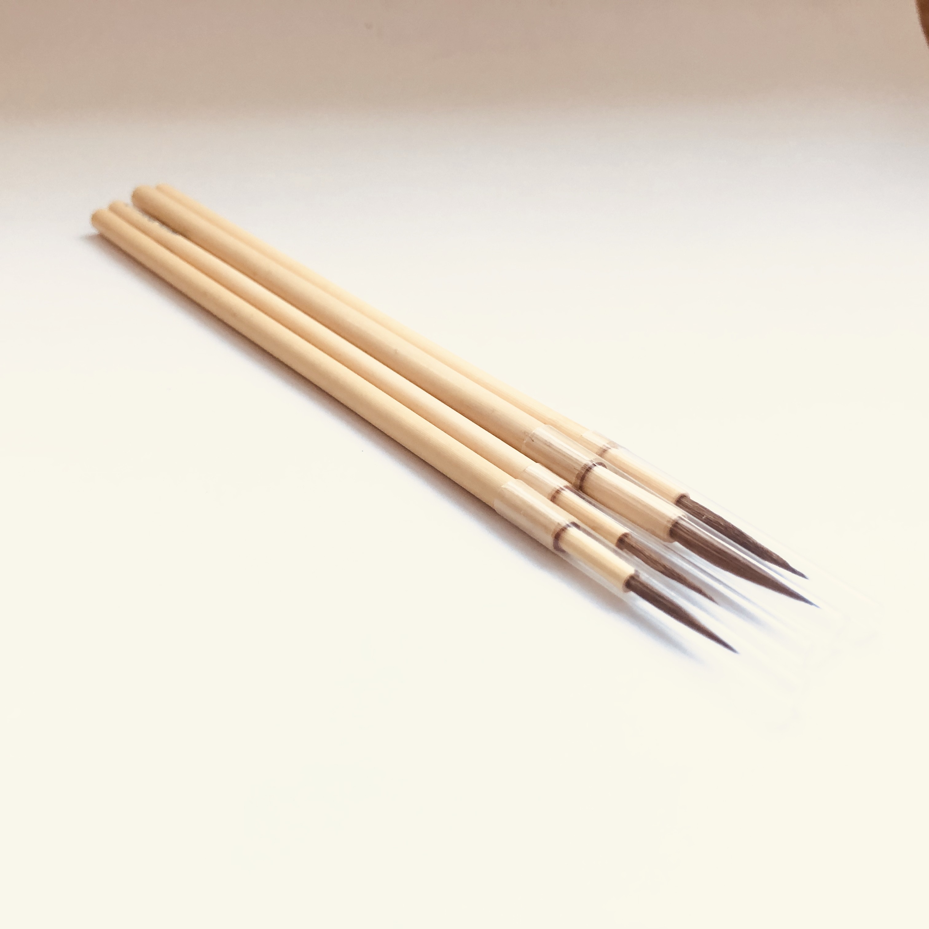 Japanese text hall face pen hook line drawing pen when painting transfer Jintsu lacquer ware wolf hair brush lacquer art large lacquer