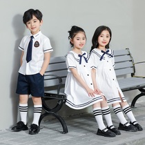 Kindergarten Garden Clothing Summer Clothing Art College Wind Children School Uniforms Suit Elementary School Students Class Clothes Summer Graduation Photos Short Skirts