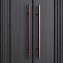 Light luxury gold brushed glass door handle solid wood door handle modern high-end stainless steel large handle sliding door handle