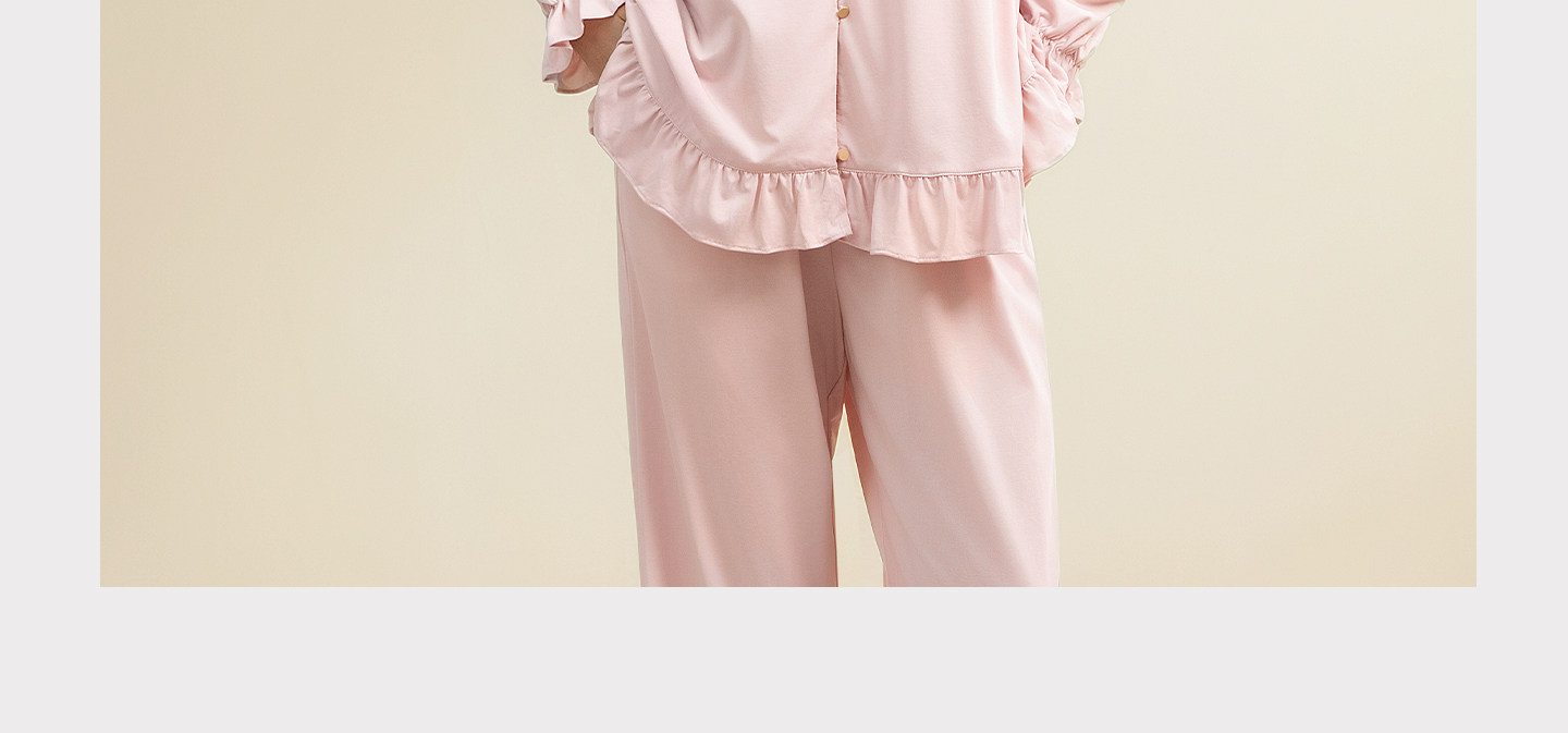 宫熏莫代尔月子服产后睡衣家居四季薄款孕妇抗菌哺乳喂奶服套装 — 50