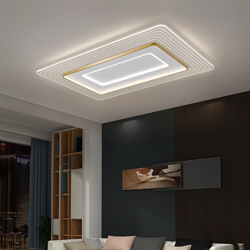 Living room lamp elf led modern minimalist ceiling lamp atmospheric golden creative Nordic lighting package combination