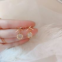 Ear decoration South Korean minimalist stone small pendant butterfly knot ear-ear decorated with small personality ear goddess