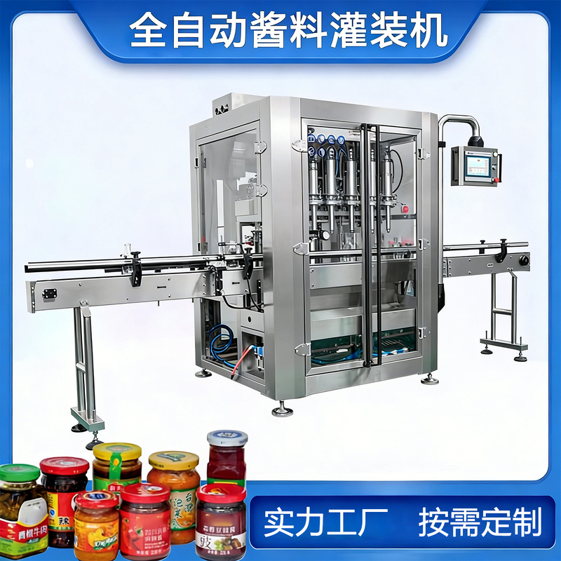 Fully Automatic Sauce Canning Machine, Mushroom Sauce and Pickles Production Line, Beef Sauce, Peanut Butter, Jam Weighing and Filling Production Line