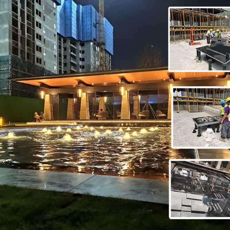 Universal Support Fountain Fountain Adjustable Height Universal Supports Water Landscape Stone Height Wood Plastic Dragon Skeleton Dry Spray