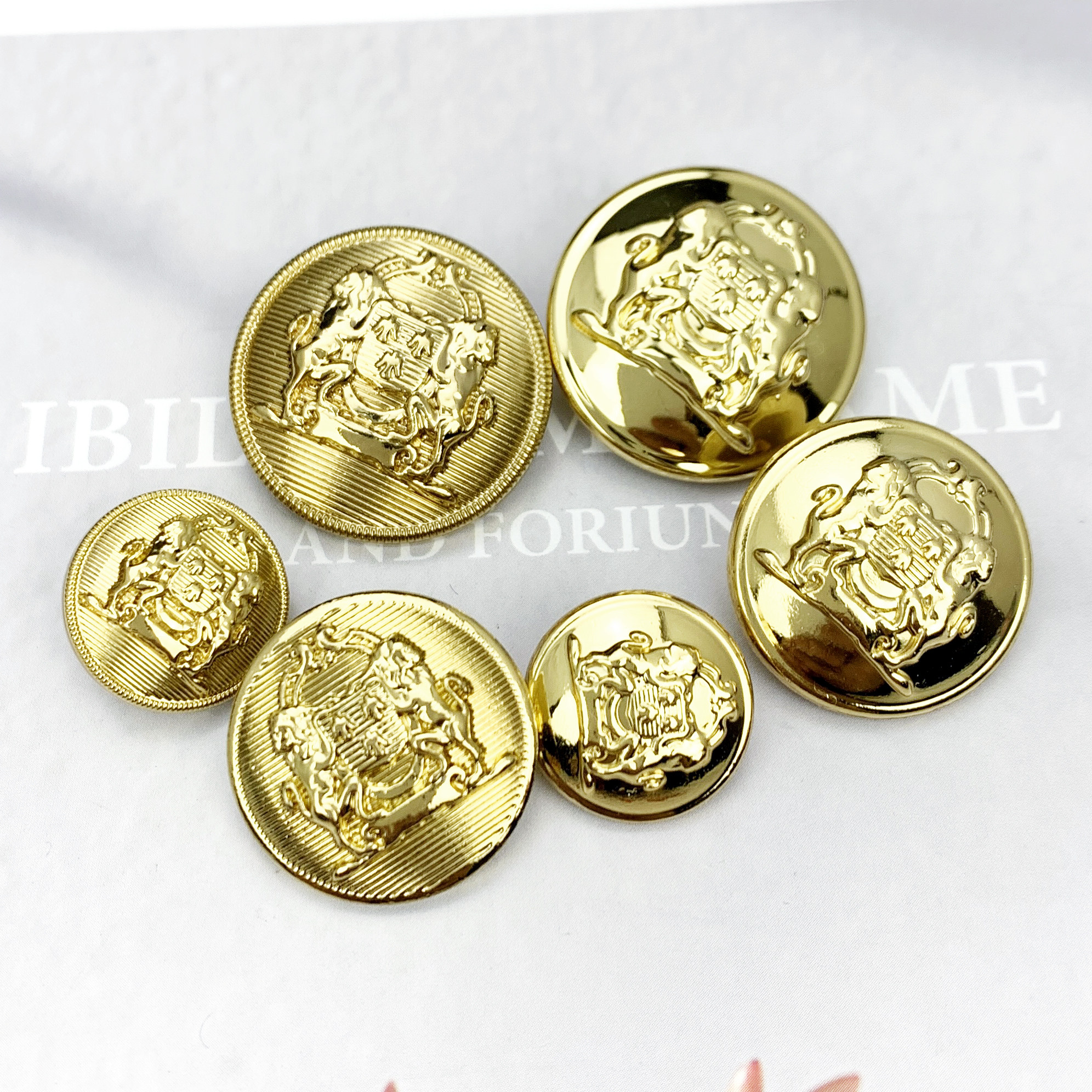 Heavy industry celi high-grade metal buttons Oriental watch striped gold suit jacket wild button hand-sewn button