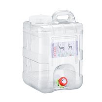 Bucket household water storage user outdoor faucet pure transparent mineral water storage empty bucket box plastic food grade square