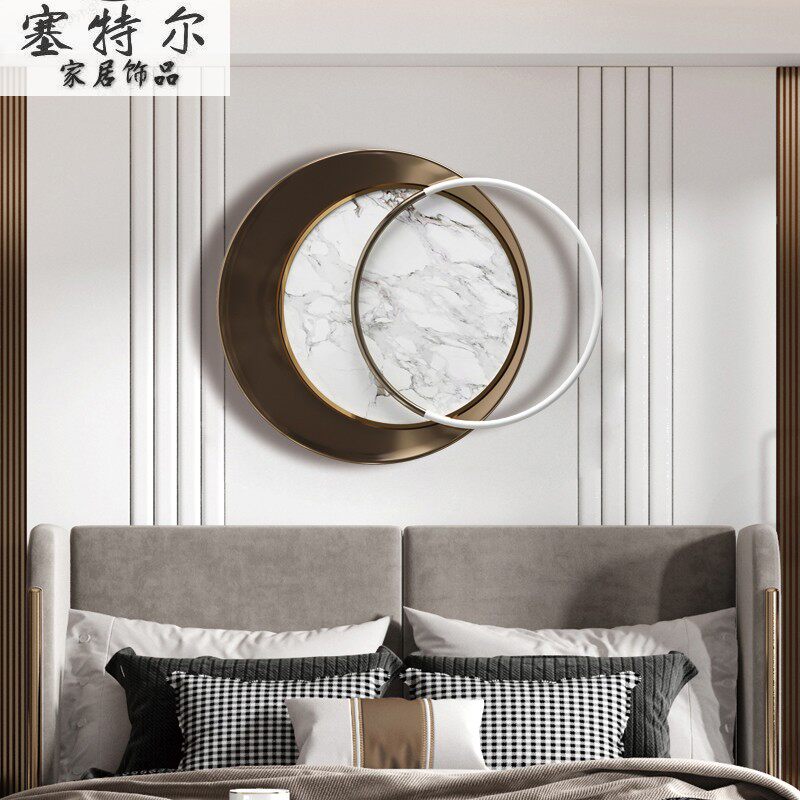 Modern simple living room sofa wall decoration wall hanging light luxury with lamp luminous porch wall decoration dining room bedroom decoration