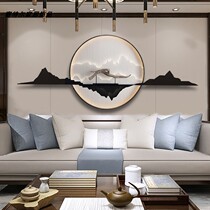 Light luxury new Chinese creative large rockery metal wrought Wall Wall decoration pendant wall decorations