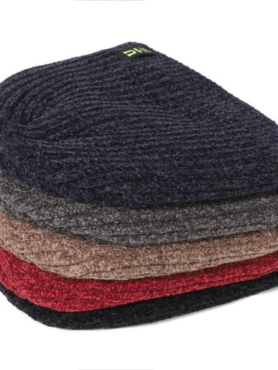 Winter professional running hat for women, velvet, thickened, quick-drying knitted dome, cold-proof, warm and windproof sports hat for men