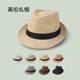 Hats for men with suits, cotton and linen fabrics, Panama solid color hats, sun hats for men, British jazz hats for women