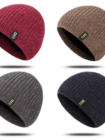 Winter professional running hat for women, velvet, thickened, quick-drying knitted dome, cold-proof, warm and windproof sports hat for men