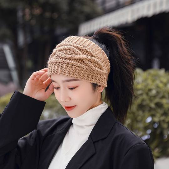 Knitted Headband for Women in Their Zodiac Year, Warm Winter Headband with Wide Edge to Protect Forehead, Cover Gray Hair, Hat, Knitted Headband, Head Cover
