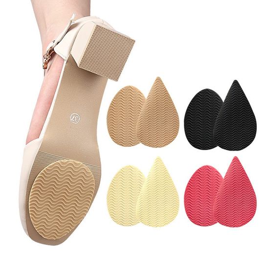 Anti-Slip Shoe Sole Stickers, Silicone Forefoot Protectors for Women, Water Ripple Self-Adhesive Shock-Absorbing High Heel Anti-Wear Tool