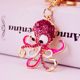 Bag, Schoolbag Pendant, High-End, Creative, Cute, Diamond-Encrusted Crayfish, Car Keychain, Accessories for Men, Women, and Children