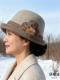 New middle-aged and elderly women's winter hats for mothers, grandmothers and old ladies, plus velvet to keep warm, imitation woolen hats, fashionable