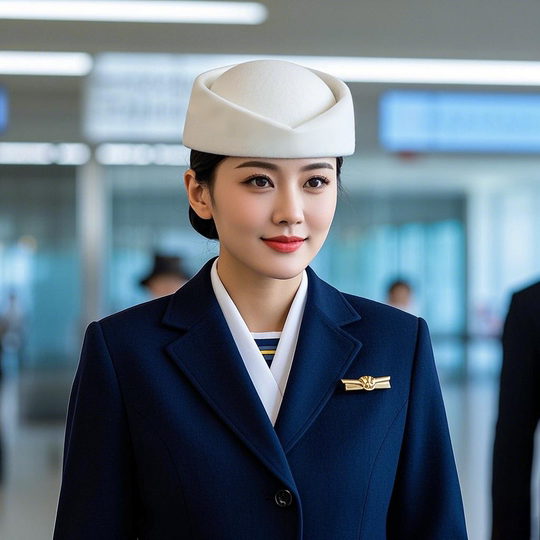 High-End Etiquette Stewardess Hat, British Retro Fashion Stage Performance Decorative Accessory, Women's Woolen Hat, High-End Waiter Hat