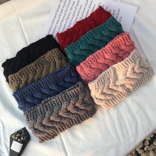 Maternity Face-Washing Headband, Cute Knitted Yarn Headband for Girls, Forehead Protector, Daily Wear for Women, Warm