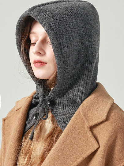 Nightcap, sleep pullover, hat, scarf, all-in-one women's winter neck and forehead protector plus velvet to keep warm, windproof, shoulder and neck protector