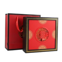 New Anoectochilus gift box wooden box 50g 100g Chinese style carving window Anoectochilus gift box empty