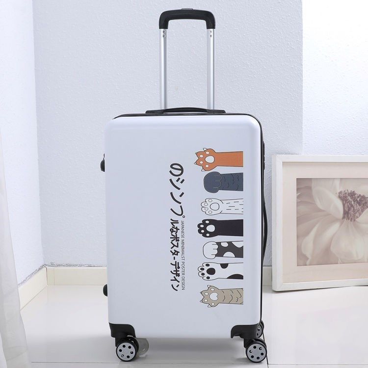 New suitcase cartoon schoolgirl Llever suitcase Men's small 20 inches Ins net red new wave high face value