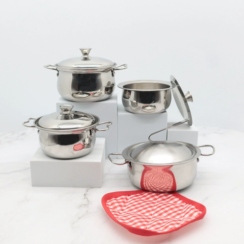 Кухонная утварь из нержавеющей стали, семейная игрушка, полный комплект, подарок на день рождения