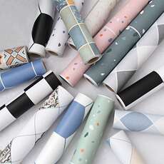 Поместить 加厚防水b厨房防油贴纸防间翻生滑卧室地板装饰耐磨自粘地砖卫新