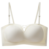 Catman Underwear Womens 2024 New Small Breast Gathering Expansion Showing Large Invisible Anti-slip Wireless Anti-sagging Bra