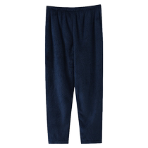 Coral velvet mens pajamas winter plus velvet thickened and warm double-sided velvet loose large size home pants casual and can be worn outside