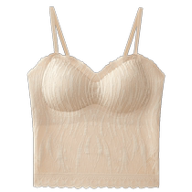 Catman lace tube top underwear anti-exposure breast-wrapped womens summer thin style beautiful back camisole with breast pads as base