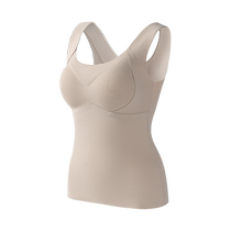 German Velvet Warm Vest Womens Belly Controlling Waist Shaping Seamless Bottoming Underwear No-Wear Bra Autumn and Winter Plus Velvet Thickening