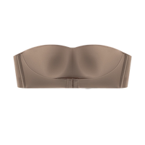 Catman strapless bra for women with small breasts gathered non-slip invisible wrap anti-exposure front buckle seamless bra