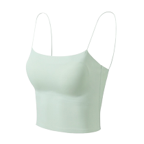 Catman vest with slimming suspenders and built-in breast pads for women summer thin underwear small vest sleeveless top for outer wear