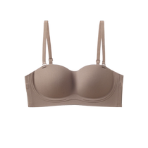 Catman Seamless Underwear Womens Small Breast Gathering Summer Thin Soft Support Anti-Sagging No Wire Ring Bra