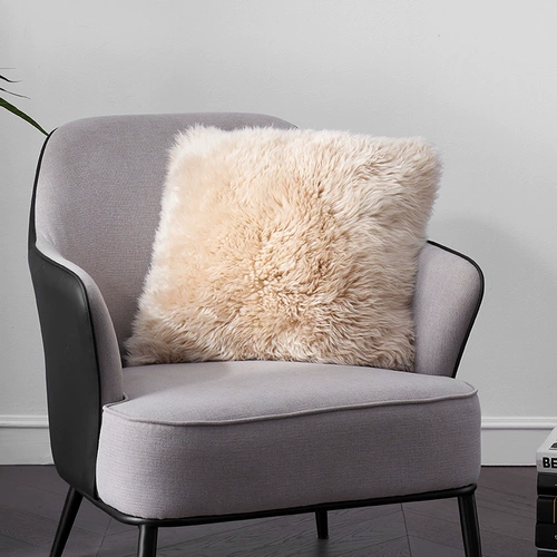 Австралийская шерстяная подушка легкий роскошный диван -стул Американский сельский подушка рулоны из шерстяной кожи подушки