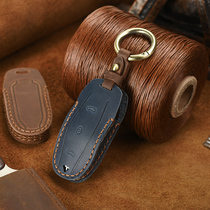 Suitable for TESLA Tesla model3 key cover modelky genuine leather modelx s car bag shell buckle