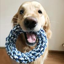 Dog toy dog ​​chewing rope bite-resistant rope knot hemp rope tug-of-war golden retriever puppy large dog molar toy pet big dog