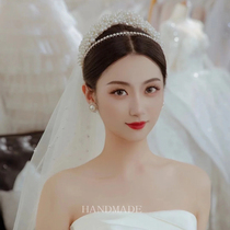 2021 new main veil light wedding bridal headgear senior crown fairy spirit super fairy spirit birthday crown