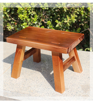 Portable solid wood small bench home low footstool living room coffee table small stool wood entrance door changing shoe stool strong