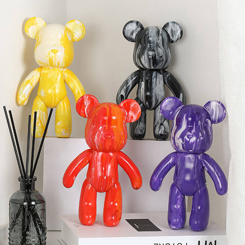 Fluid violent bear handmade diy material bag toy creative production of boyfriend and girlfriend gift couple decoration model