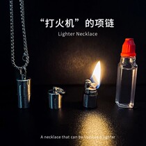 Lighter Necklace Men Mini Pocket Pendant Couple Tide Matching Clothes Hip Hop Minimalist Personality Sweater Chain Accessories