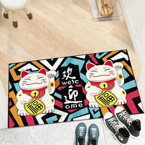 Xinjiang Tibets adorable and colorful bathroom absorbent anti-slip ground mat toilet carpets into the door footbed into the door