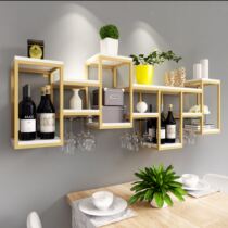 2021 new wine cabinet dining table wall-mounted restaurant wall wine rack background wall display cabinet wall-mounted hotel wall