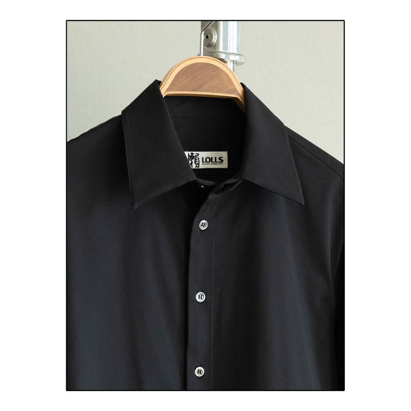 Lolls｜Tailored Wide-Collar Silhouette Shirt, Stylish and Practical for Urban Commuting, Slightly Stretchy, Easy to Care for with Solotex