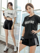 Sports suit womens 2021 summer morning running fitness loose Thin Thin running clothes fashion casual two-piece set