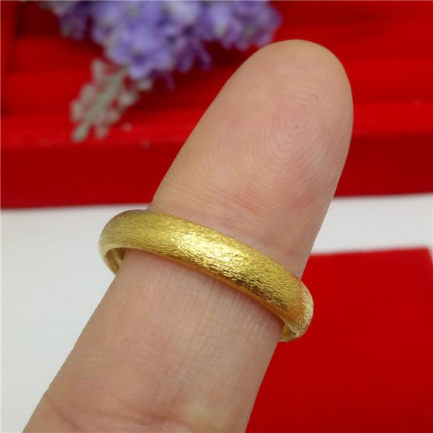 Gian hàng triển lãm bán vàng mạ vàng sống sao băng sao băng giả vàng nhẫn đồng thau mạ vàng nữ - Nhẫn nhẫn đồng xu