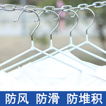 304 stainless steel clothesline outdoor non-slip chain clothesline windproof cold clothesline iron chain hook wire rope