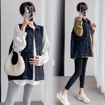 spot autumn and winter maternity coat set loose and thickene